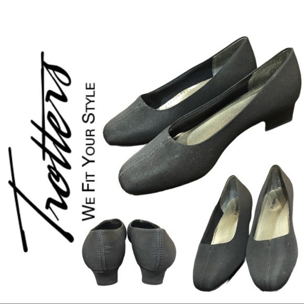 Trotter’s Women’s Black 1.5” Heel Slip-On Shoes - Size 9W‎